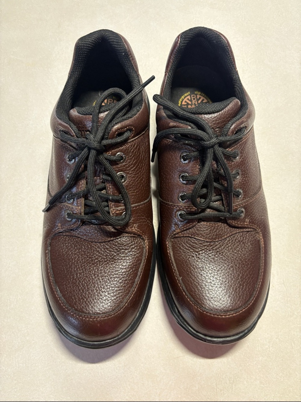 Dunham Men's Dark Brown Leather Lace-Up Oxfords - Picture 2 of 7